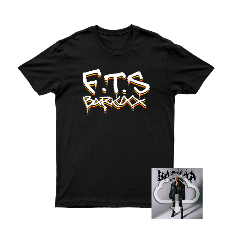 BARKAA FTS Graffiti Black Tshirt + BIG TIDDA Digital Download by Bad Apples Music