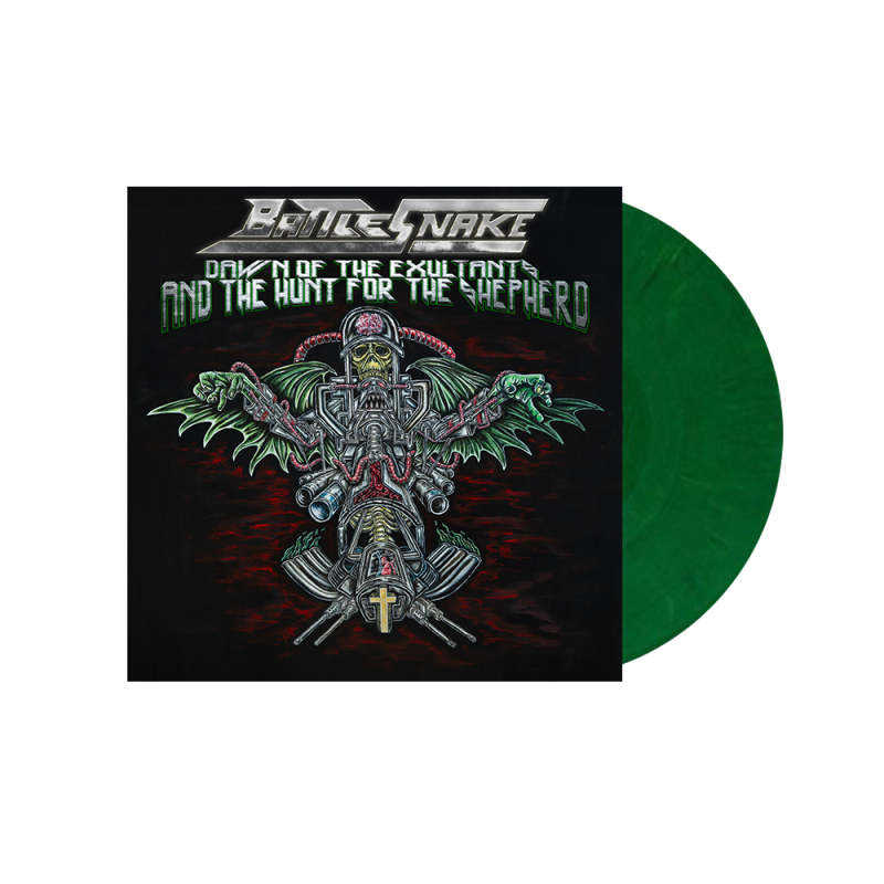 Dawn Of The Exulants Green Vinyl 1LP + Signed Art Card by Battlesnake