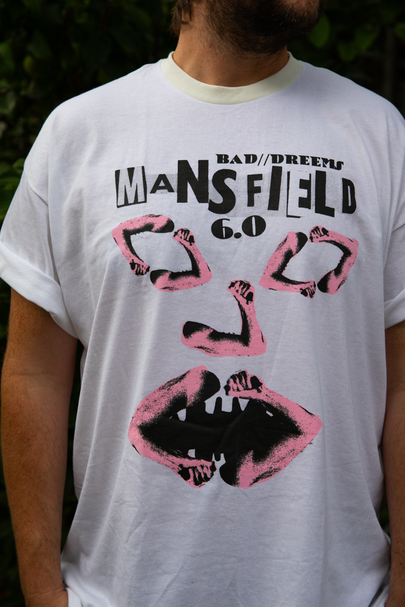 Mansfield 6.0 White Tshirt by Bad Dreems