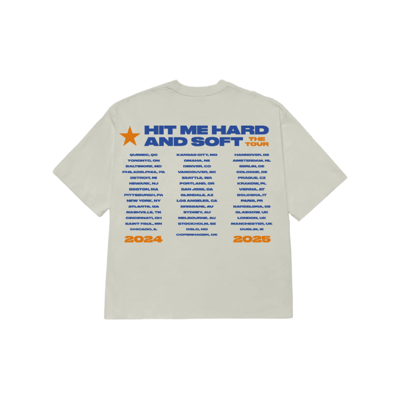 HIT ME HARD AND SOFT WORLD TOUR WHITE TEE by Billie Eilish