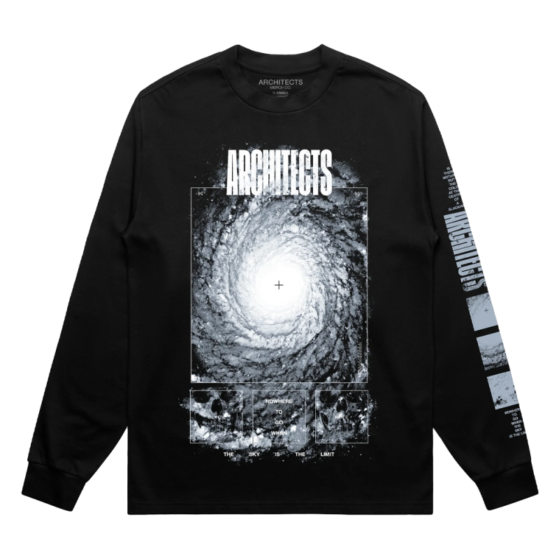 Blackhole Nowhere To Go Black Longsleeve Tshirt by Architects