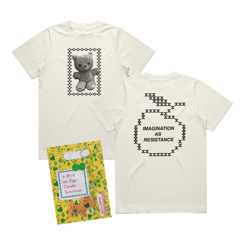 'Pages of Me' Zine + Teddy Ecru Unisex Tshirt by Beci Orpin