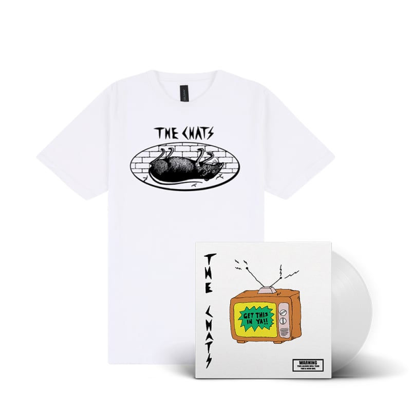 Get This In Ya Transparent Vinyl 1LP + Dirty Rat White Tshirt by The Chats