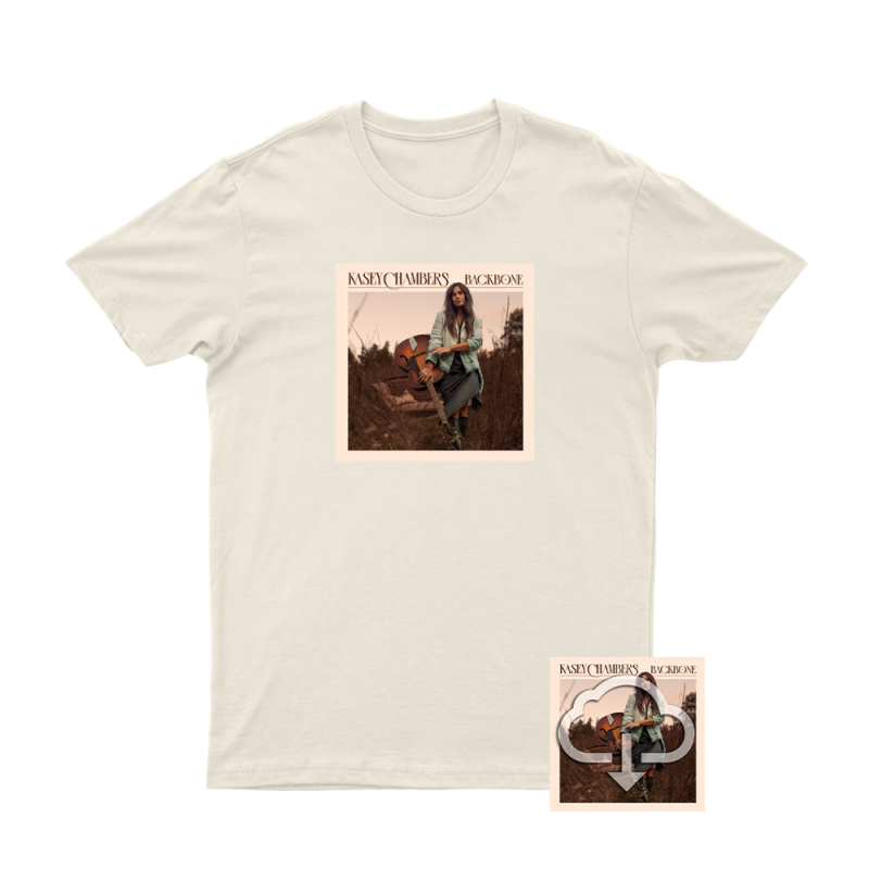 Backbone Tshirt [Sand] + Digital Download by Kasey Chambers