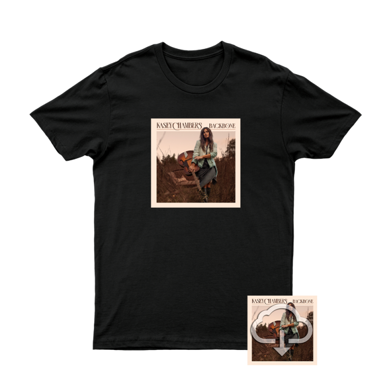 Backbone Tshirt [Black] + Digital Download by Kasey Chambers