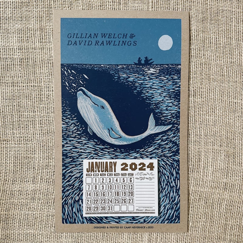 Blue Whale 2024 Tear-Away Calendar by Gillian Welch