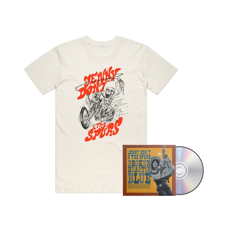 Broken Hearted Blue CD & Tshirt by Jenny Don't And The Spurs