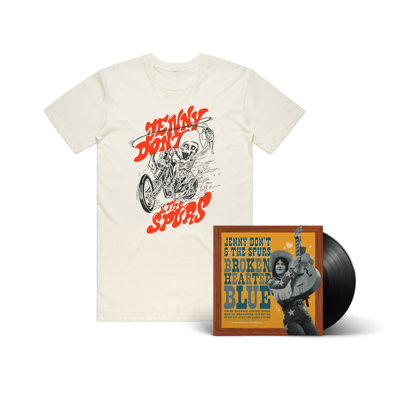 Broken Hearted Blue Vinyl & Tshirt by Jenny Don't And The Spurs
