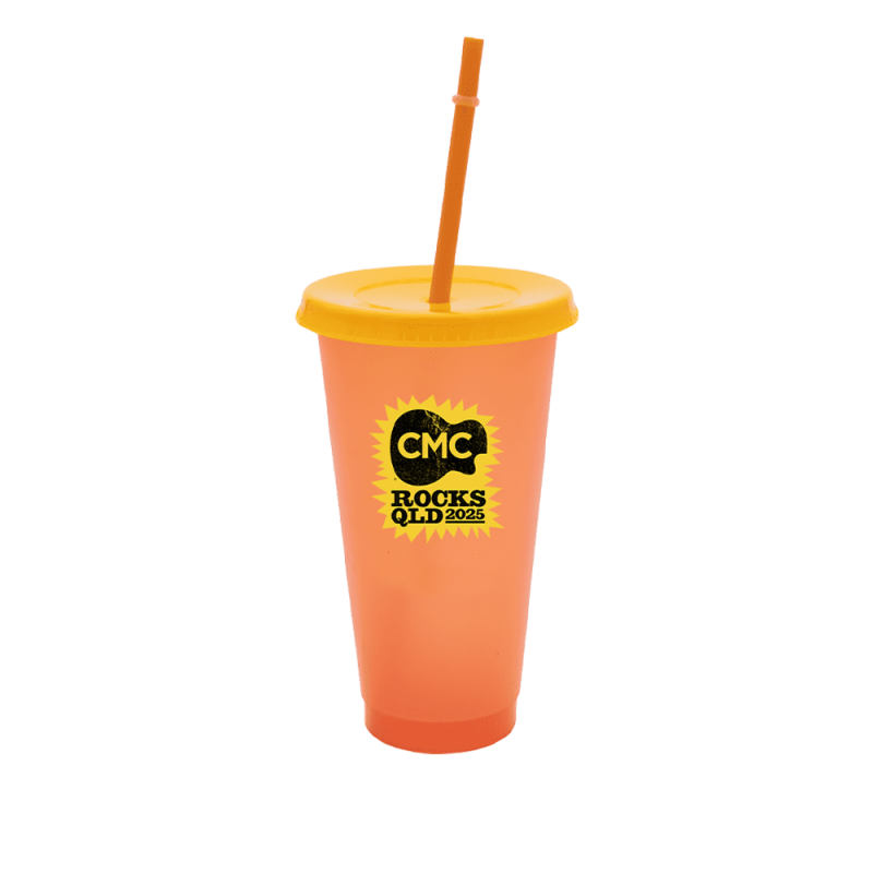 Burst Logo Cup with Straw by CMC ROCKS QLD 2025