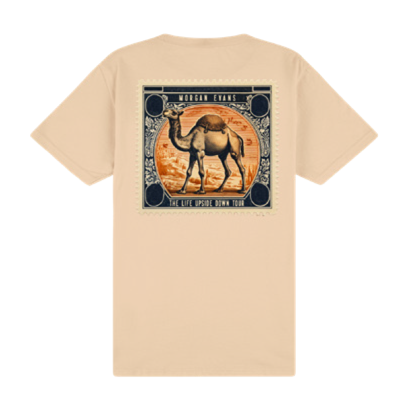 Camel Stamp Sand Tshirt by Morgan Evans