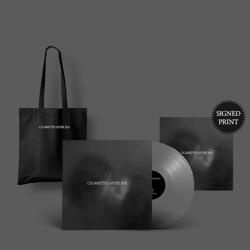 X's Clear LP + Tote + Signed Print by Cigarettes After Sex