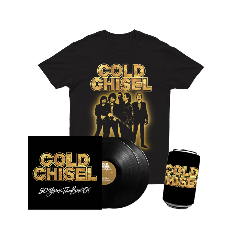 50 Years Black 2LP  + Tshirt + Stubby by Cold Chisel