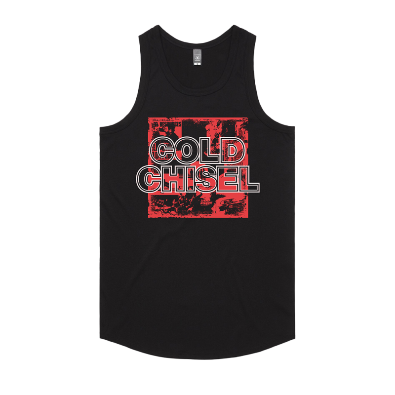 On Tour Black Singlet by Cold Chisel