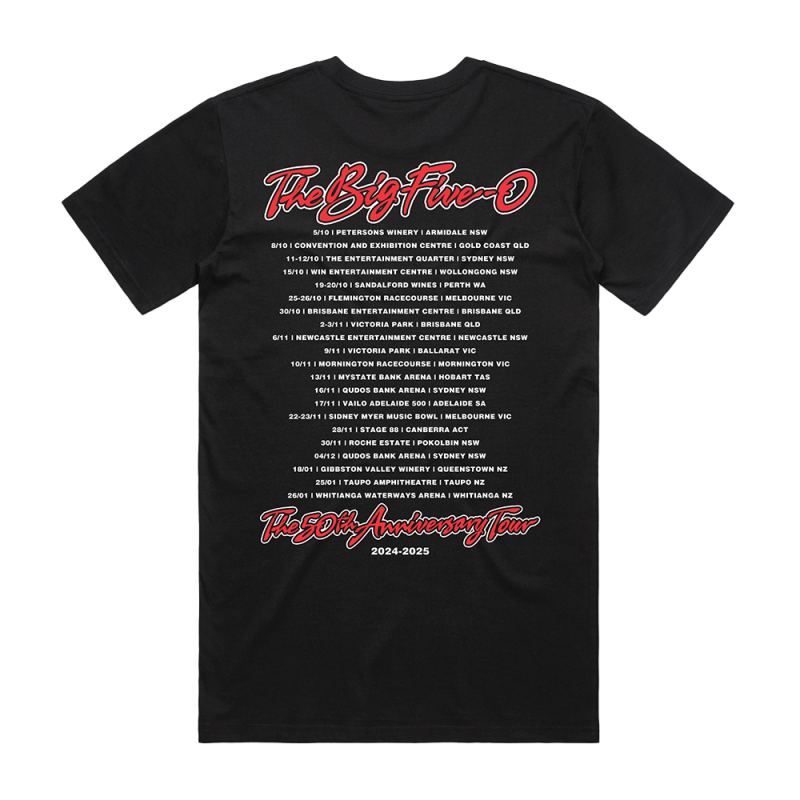 Tour Logo Black Tshirt by Cold Chisel