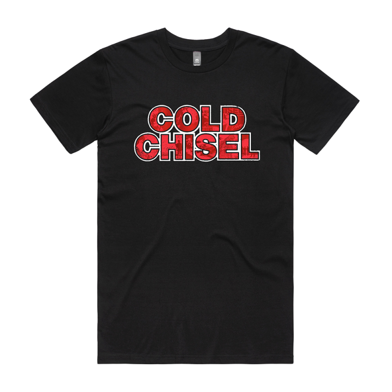 Tour Logo Black Tshirt by Cold Chisel