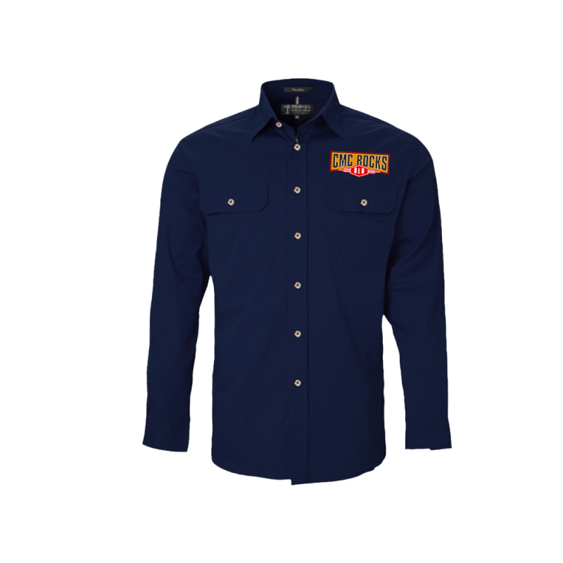 CMC Badge Unisex Navy Workshirt by CMC ROCKS QLD 2025