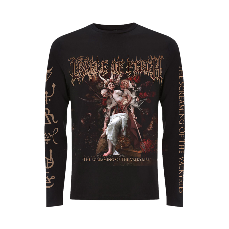 The Screaming Of The Valkyries Black Longsleeve by Cradle Of Filth