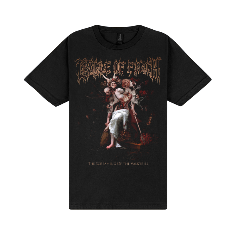 The Screaming Of The Valkyries Black Tshirt by Cradle Of Filth