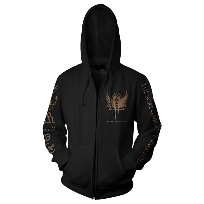 The Screaming Of The Valkyries Black Zip-Hoodie by Cradle Of Filth