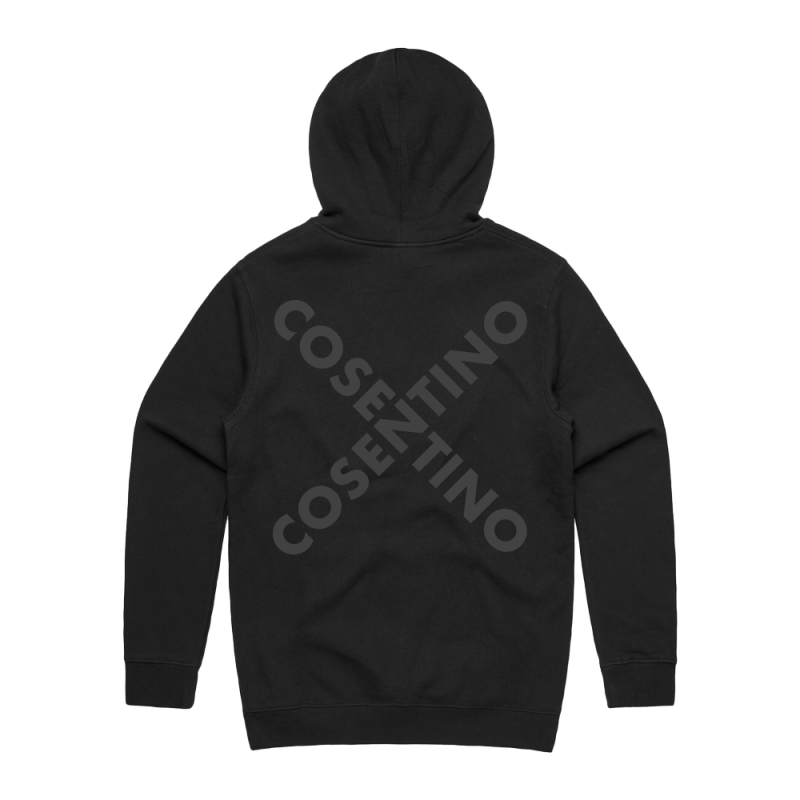 COSENTINO X - BLACK WRITING BLACK HOODIE by Cosentino