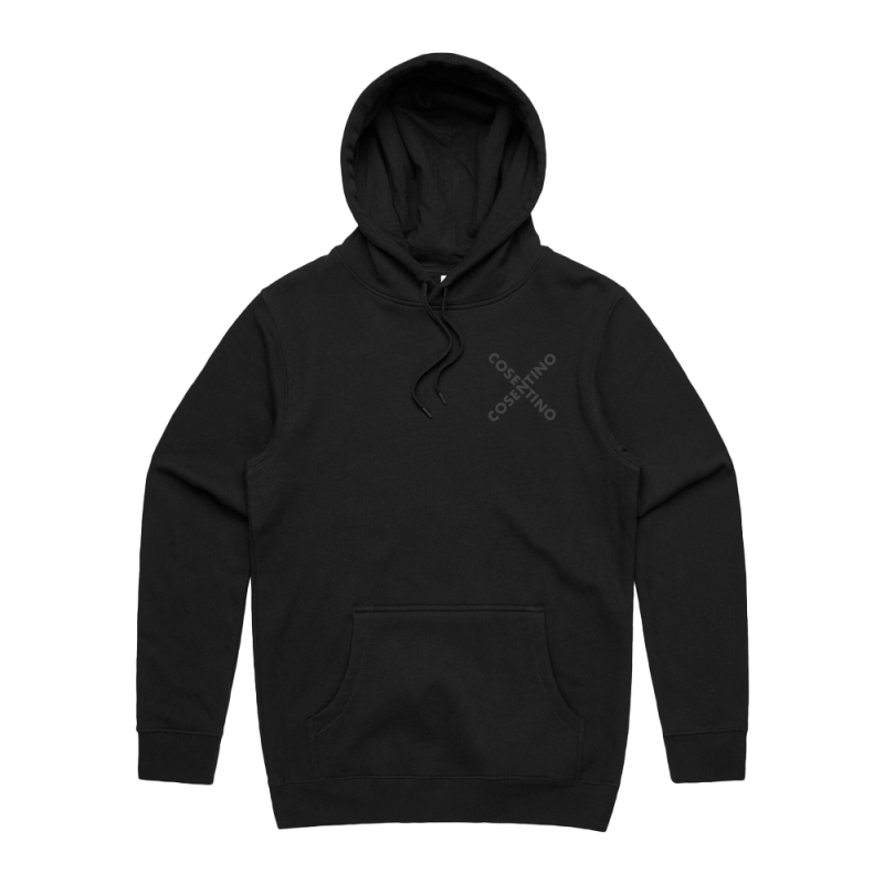 COSENTINO X - BLACK WRITING BLACK HOODIE by Cosentino