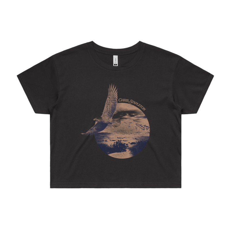 Soaring Eagle Black Crop Top by Chris Stapleton