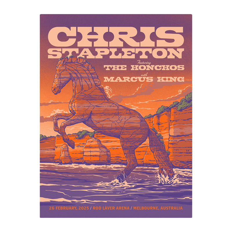 Chris Stapleton Show Poster Melbourne, AU 26/02/2025 by Chris Stapleton