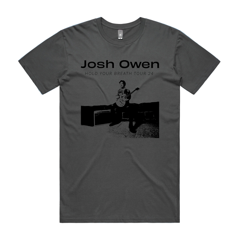 Josh Owens - Hold Your Breath Tour 2024 Charcoal Tshirt by Reckless Records