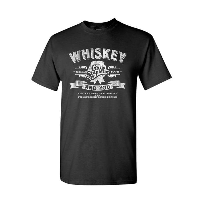 Whiskey & You Black Tshirt by Chris Stapleton