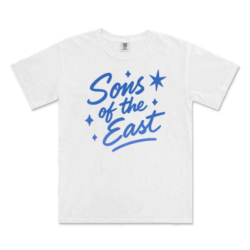Cursive Font White Tshirt by Sons Of The East