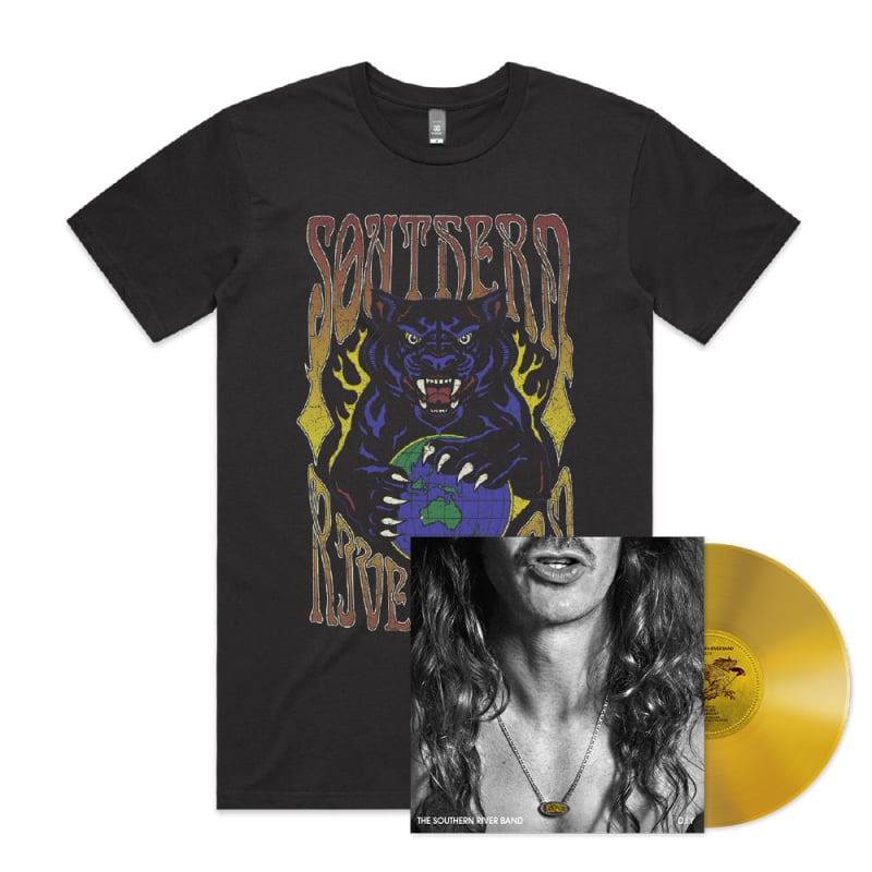 D.I.Y Gold Vinyl + Panther Tshirt by The Southern River Band