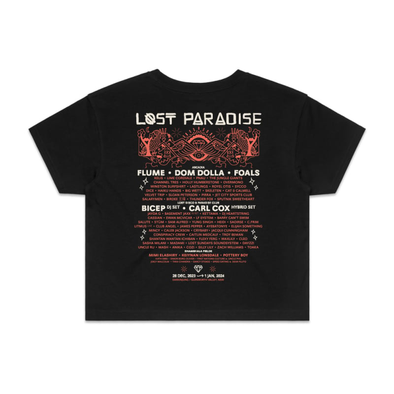 Dancing Crop Black Tshirt by Lost Paradise