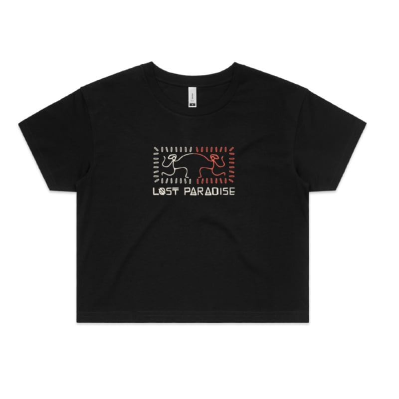 Dancing Crop Black Tshirt by Lost Paradise