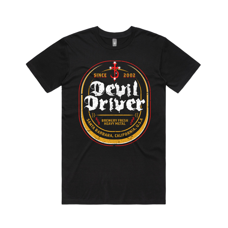 Beer Label - Australian Store Exclusive Tshirt by DEVILDRIVER