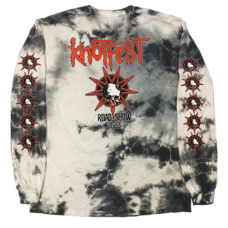 Deathknot Red Bomba Tie Dye Long Sleeve T-Shirt by Knotfest