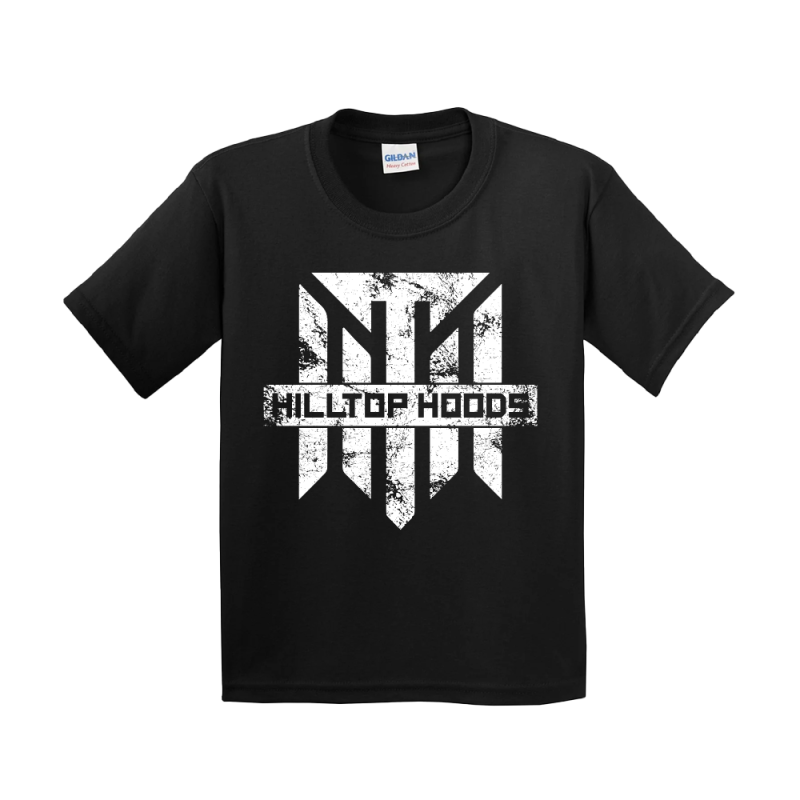 Kids Distressed Black Tshirt by Hilltop Hoods