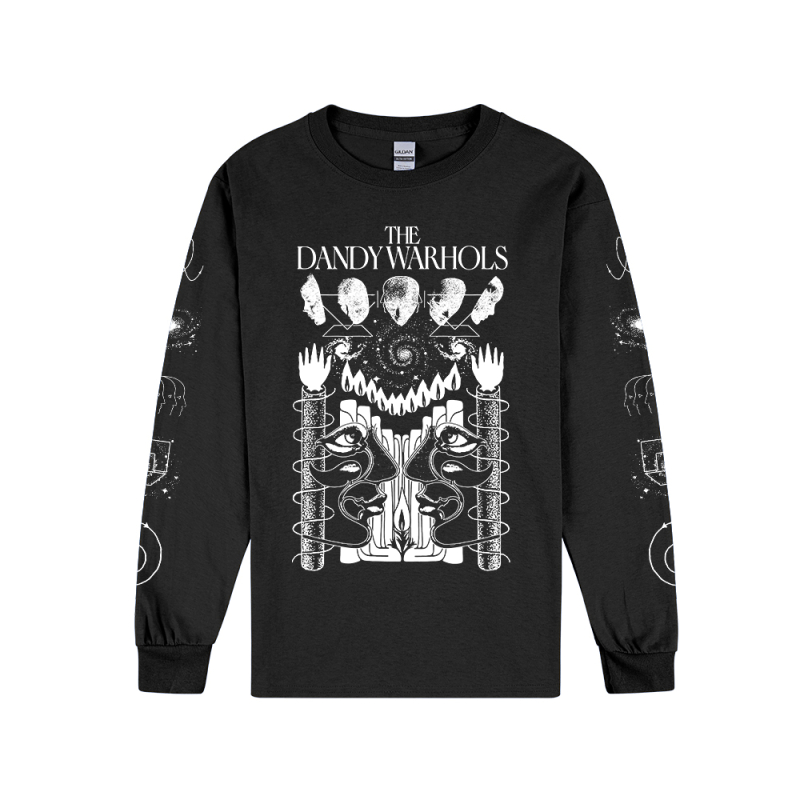 FACES BLACK LONGSLEEVE TSHIRT by The Dandy Warhols