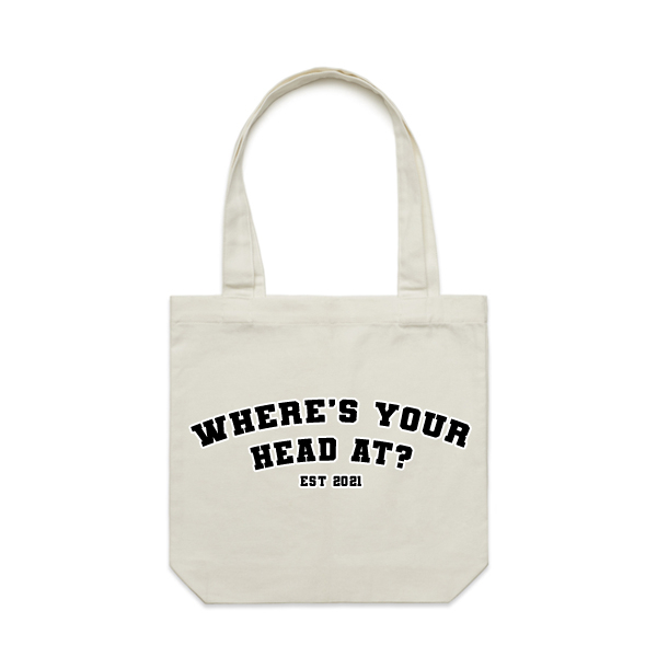 CREAM TOTE BAG by Where's Your Head At?