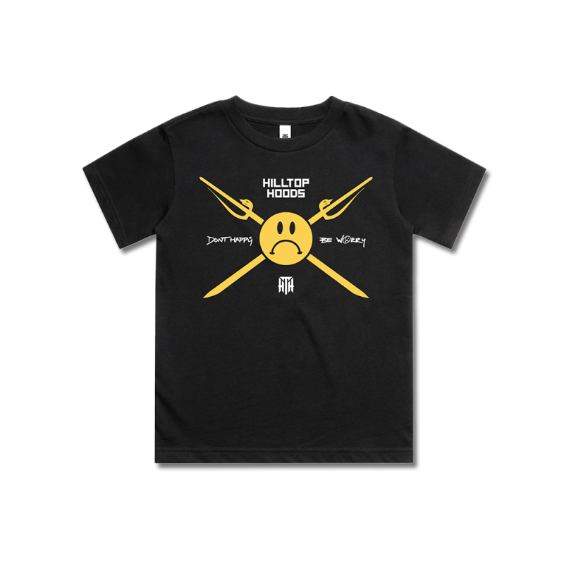 Don't Happy Be Worry Kids T-Shirt by Hilltop Hoods (UMA)