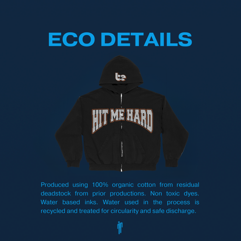 HIT ME HARD AND SOFT WORLD TOUR BLACK ZIP HOODIE by Billie Eilish