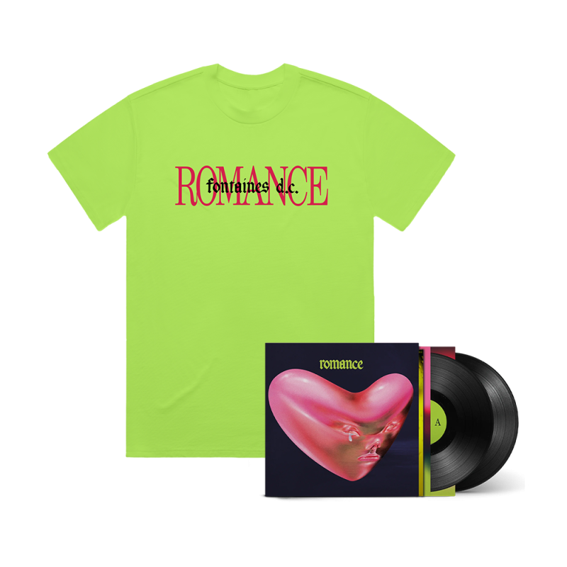 Lime Green Tshirt + Deluxe Vinyl by Fontaines D.C.
