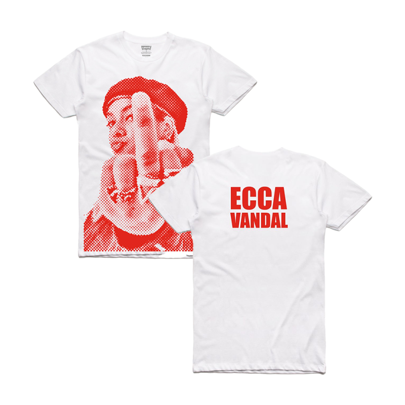 Finger White Tshirt by Ecca Vandal