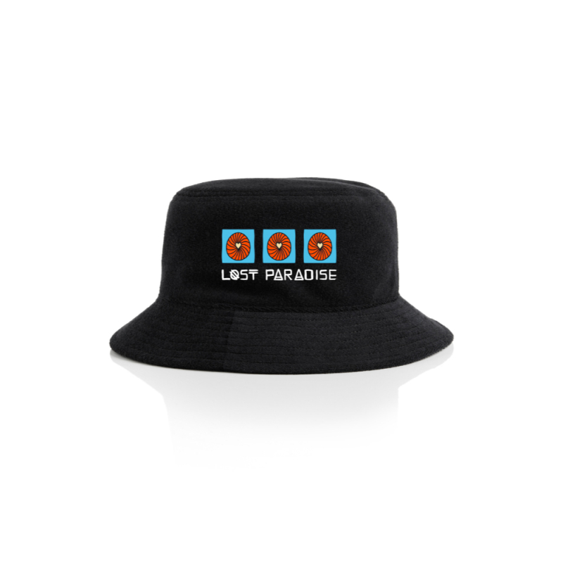 Black Terry Bucket Hat by Lost Paradise