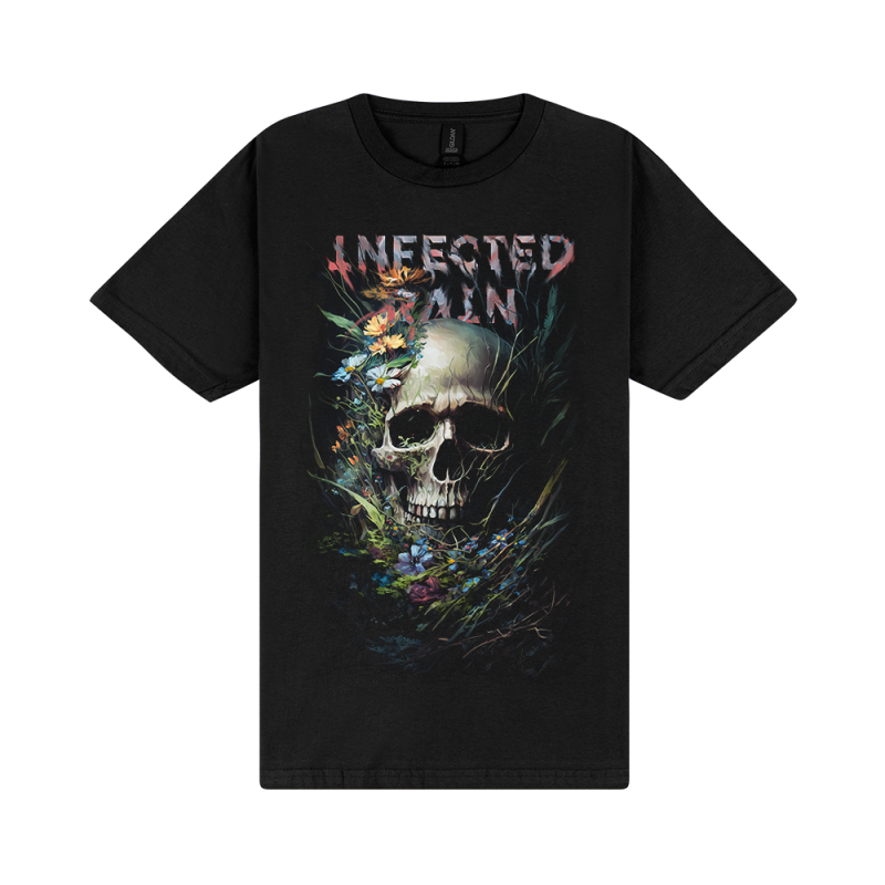 FLOWERS BLACK TSHIRT by Infected Rain