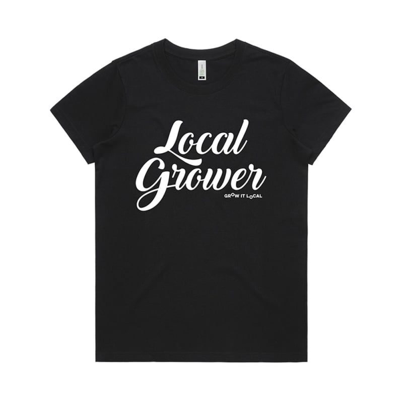 Local Grower Black Ladies Tshirt by Grow It Local