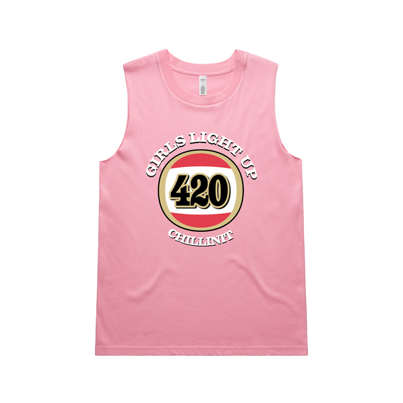 GIRLS LIGHT UP BUBBLEGUM WOMENS TANK by ChillinIt