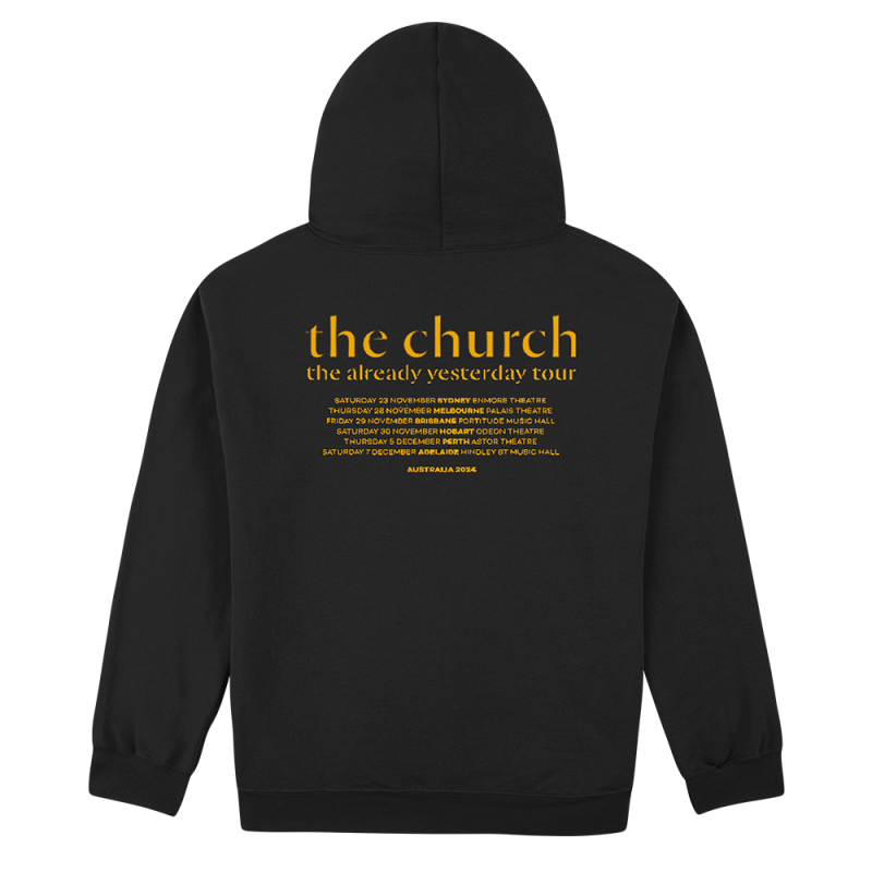 Gold Logo Tour Black Hood by The Church