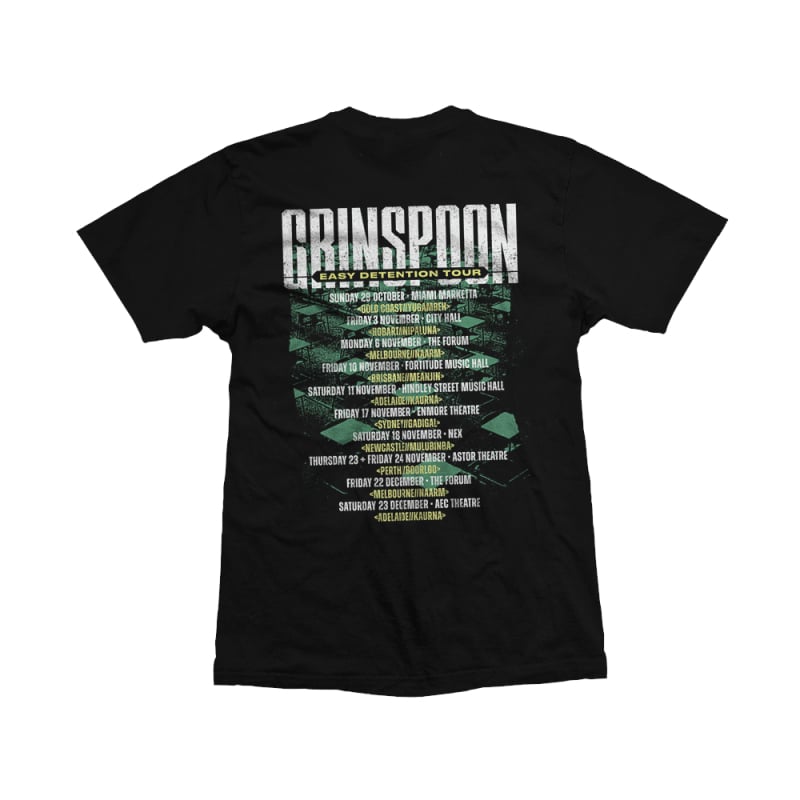 New Detention Tour Black Tshirt by Grinspoon