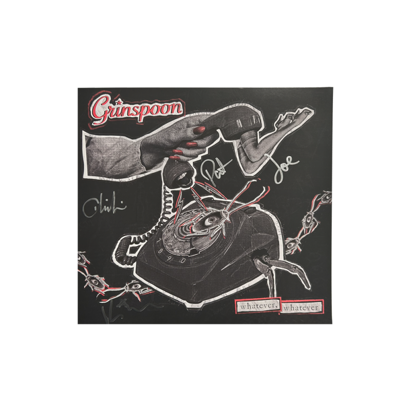 Whatever Whatever Black Vinyl LP w(Signed Slick) by Grinspoon