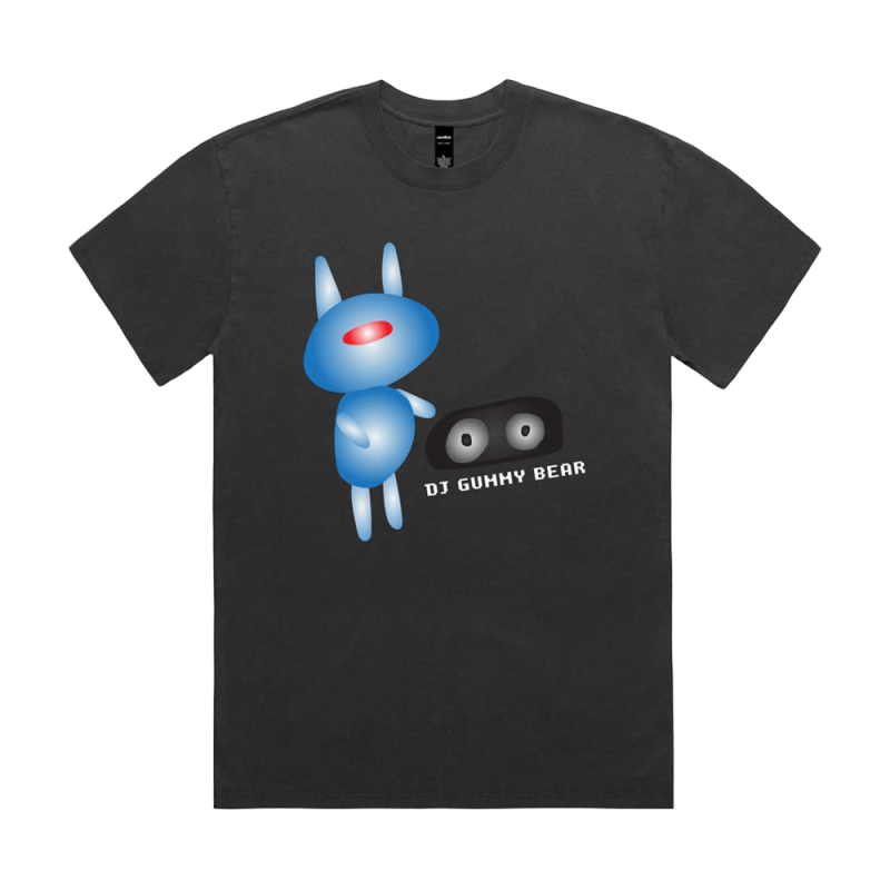 DJ GUMMY BEAR FADED BLACK TSHIRT by Montell Fish